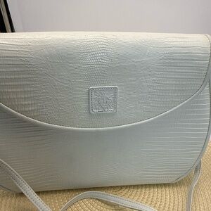 Anne Klein Textured Cream Crossbody Bag